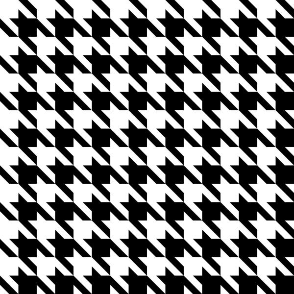 Jagged black and white checks, like the David Jones logo. (H)