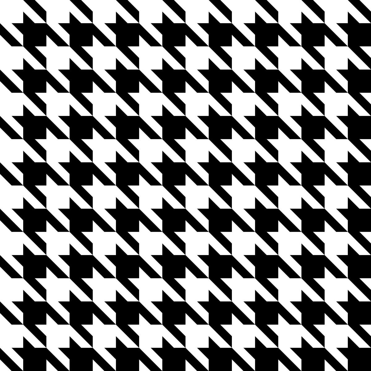 Jagged black and white checks, like the David Jones logo. (H)
