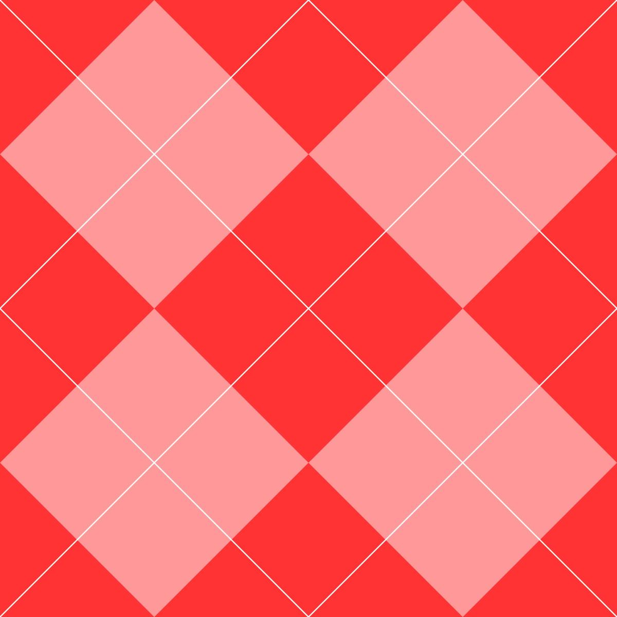 Overlapping diamonds, like the ones traditionally seen on vests and golf socks. (A)