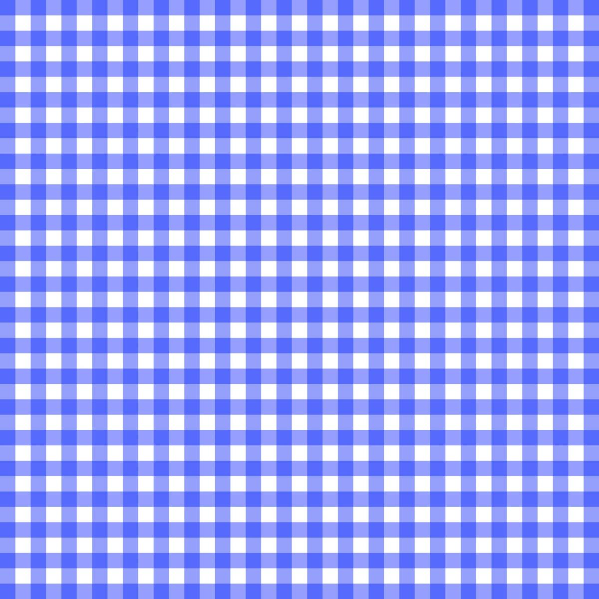 Checked with one colour and white, like Dorothy’s dress in *The Wizard of Oz*. (G)